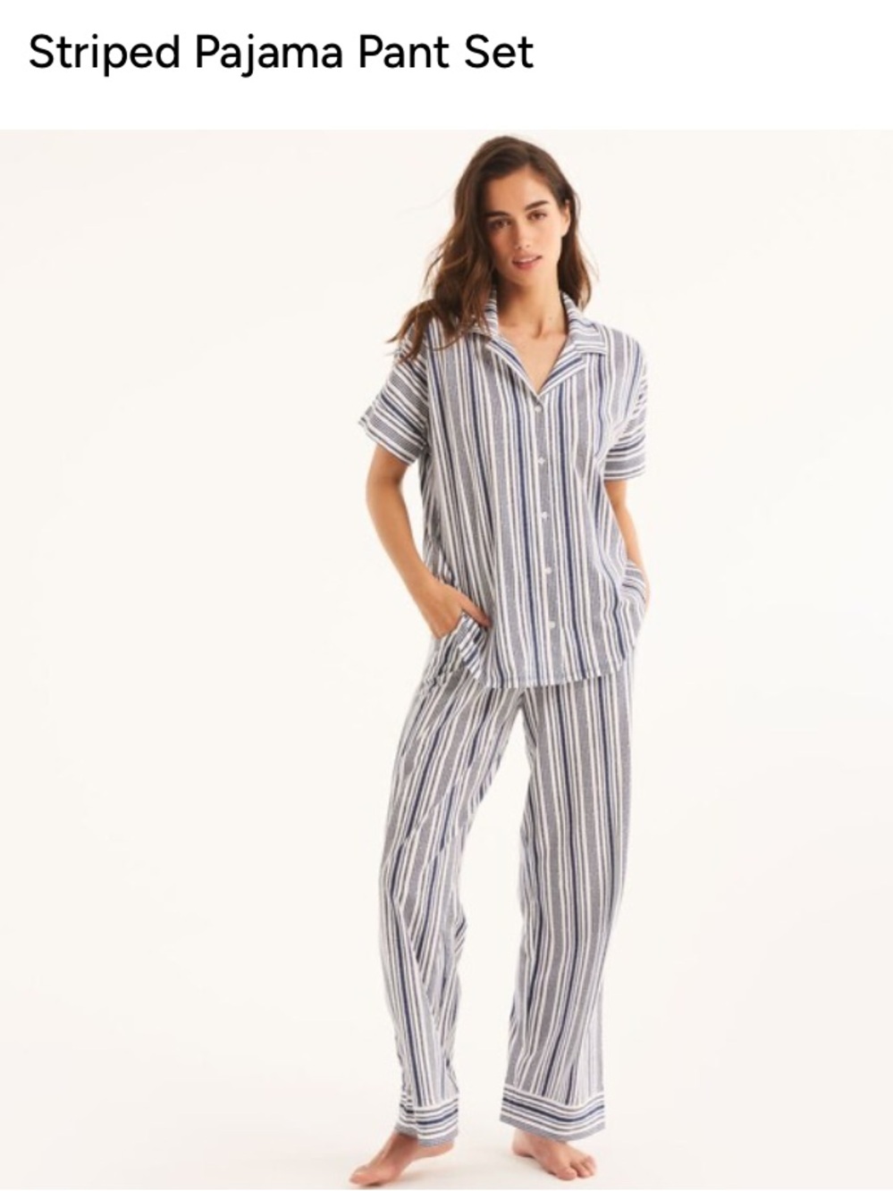 Nautica brand Blue & White Striped Pajama pant set